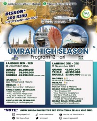 Umroh High Season 12 Hari